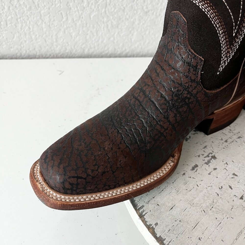Lane SARATOGA Square Toe Cowboy Boots Dark Brown Western Cowgirl Mid Calf 6 - Picture 8 of 13